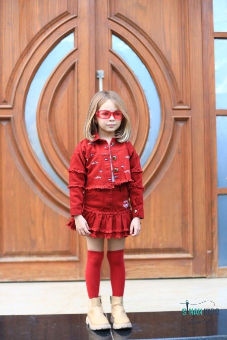 طقم تنورة بناتي tommy