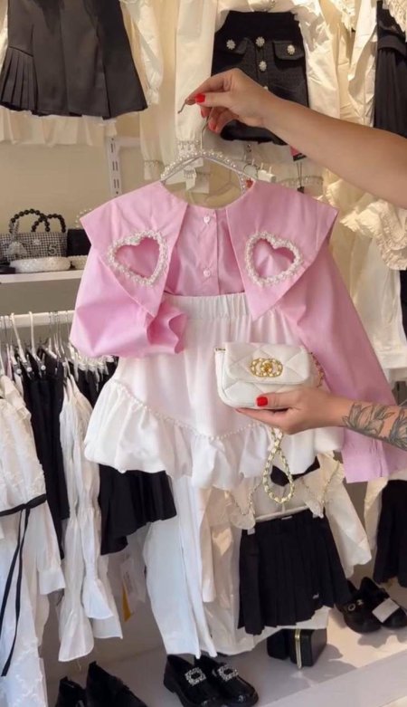 طقم تنورة بناتي