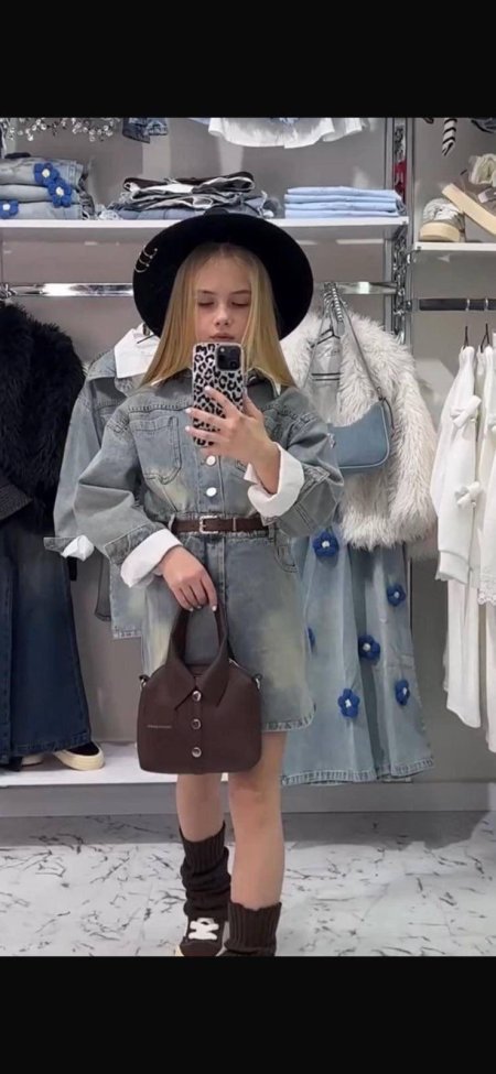 فستان بناتي جينز